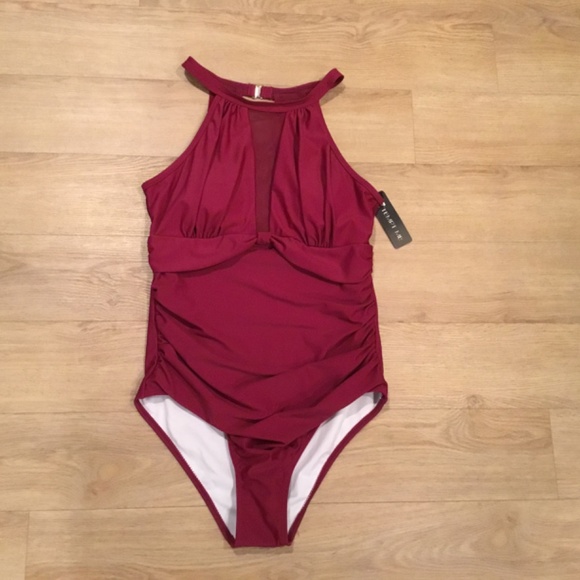 Women’s Deep Plunge See Through Mesh One Piece Bathing suit - Picture 5 of 7